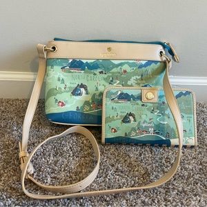 Spartina 449 blue ridge Asheville purse and matching wallet
